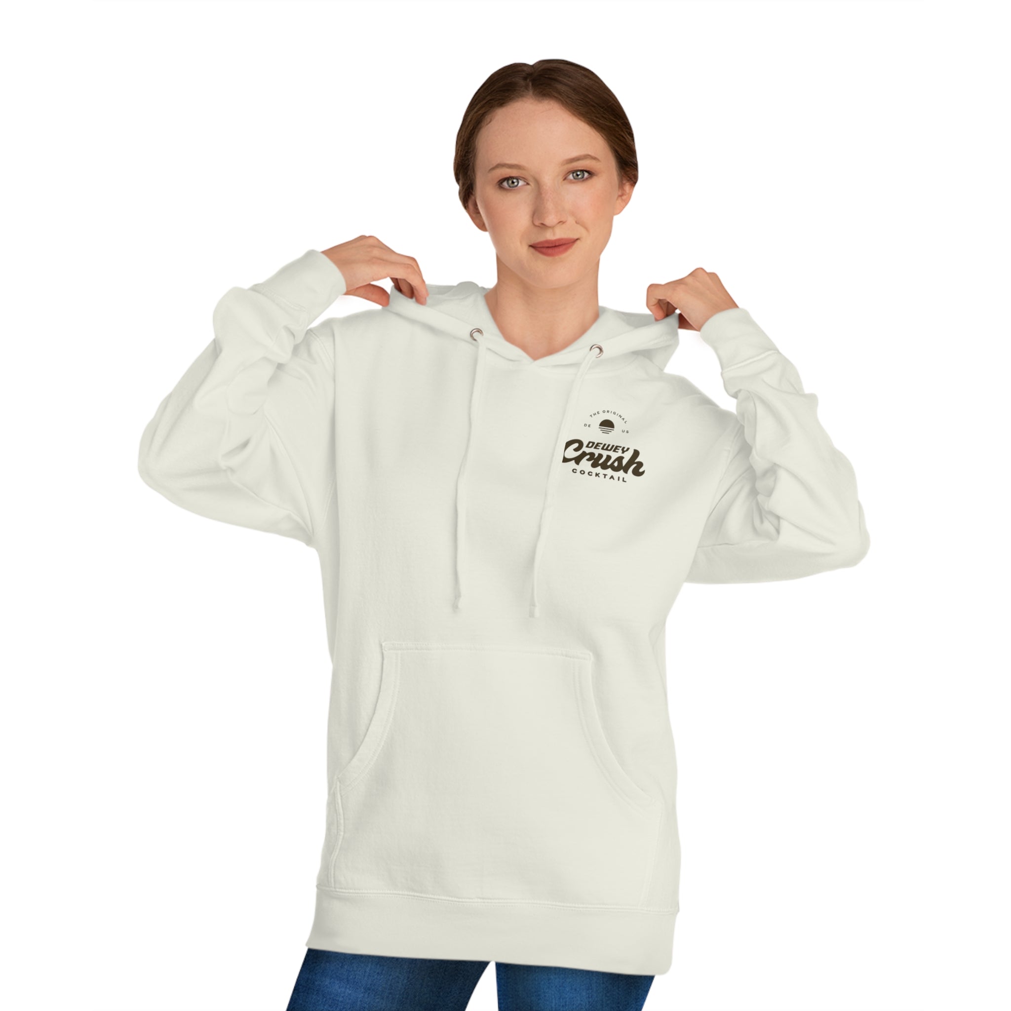 Dewey Crush Unisex Hooded Sweatshirt - Bone