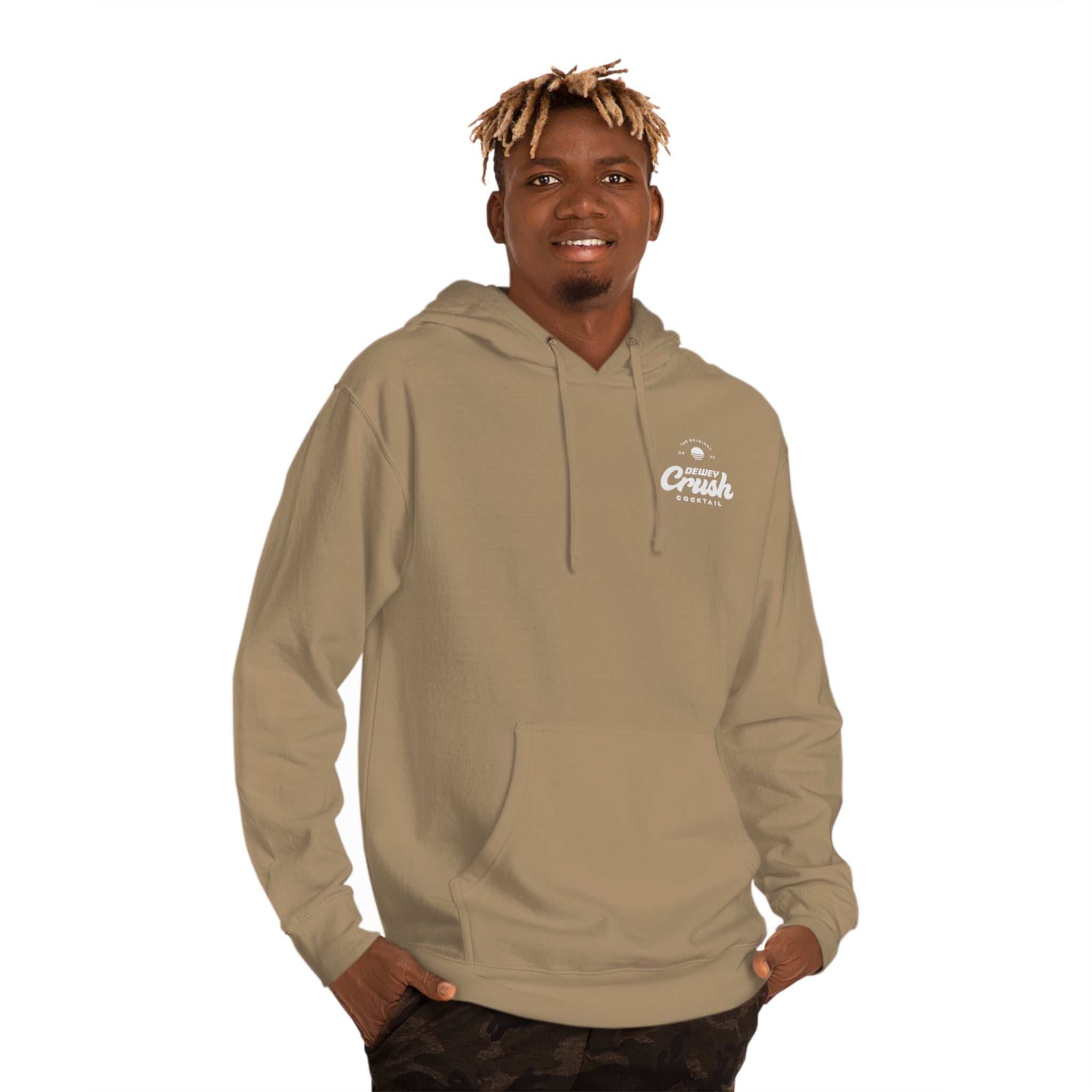 Dewey Crush Unisex Hooded Sweatshirt - Sandstone