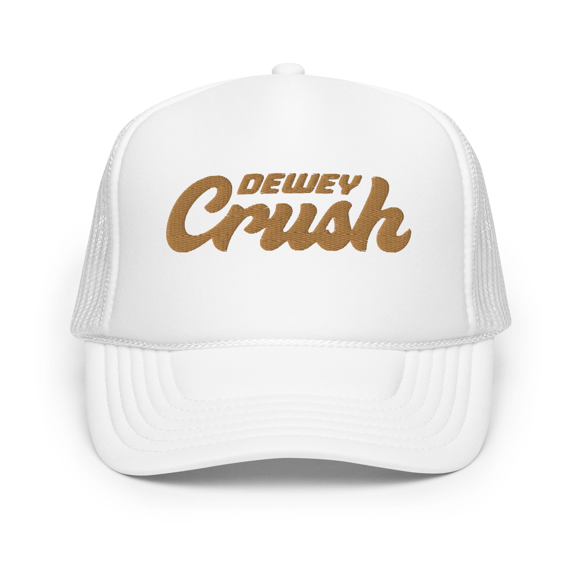 Dewey Crush Foam Trucker Hat - White