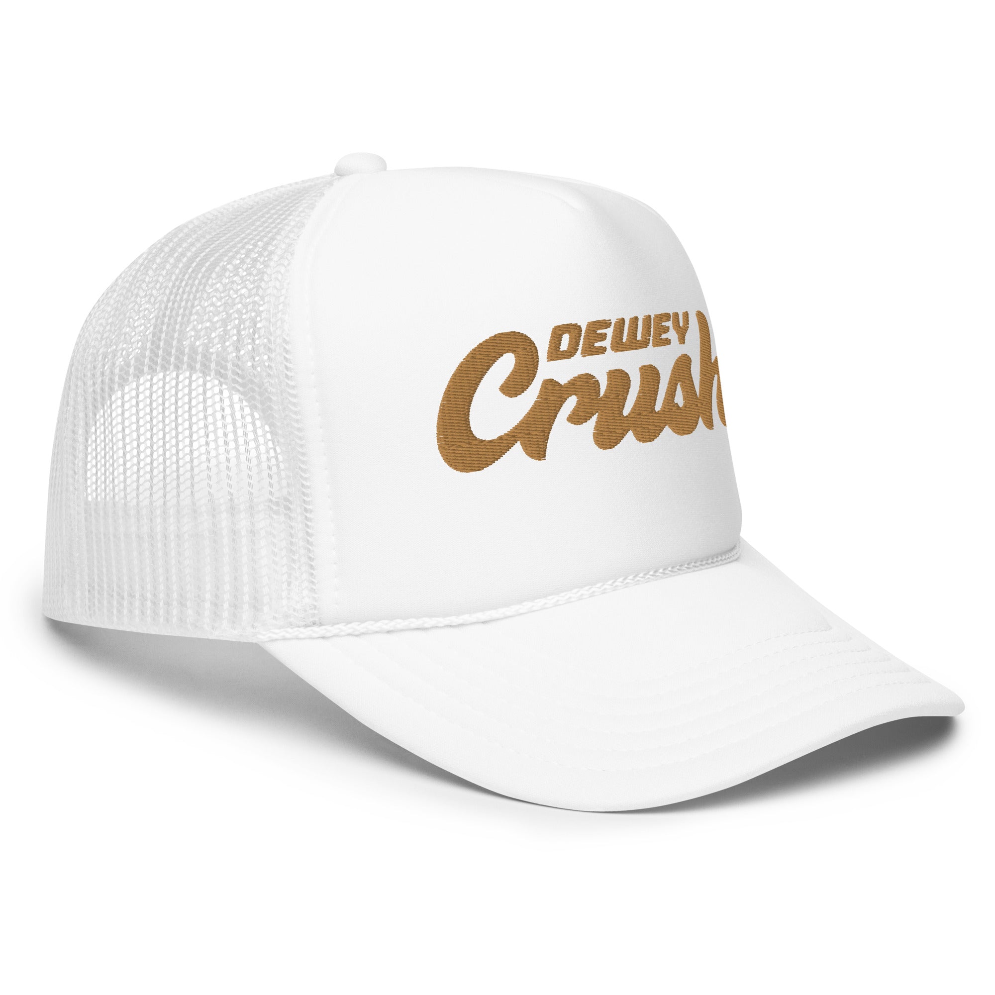 Dewey Crush Foam Trucker Hat - White