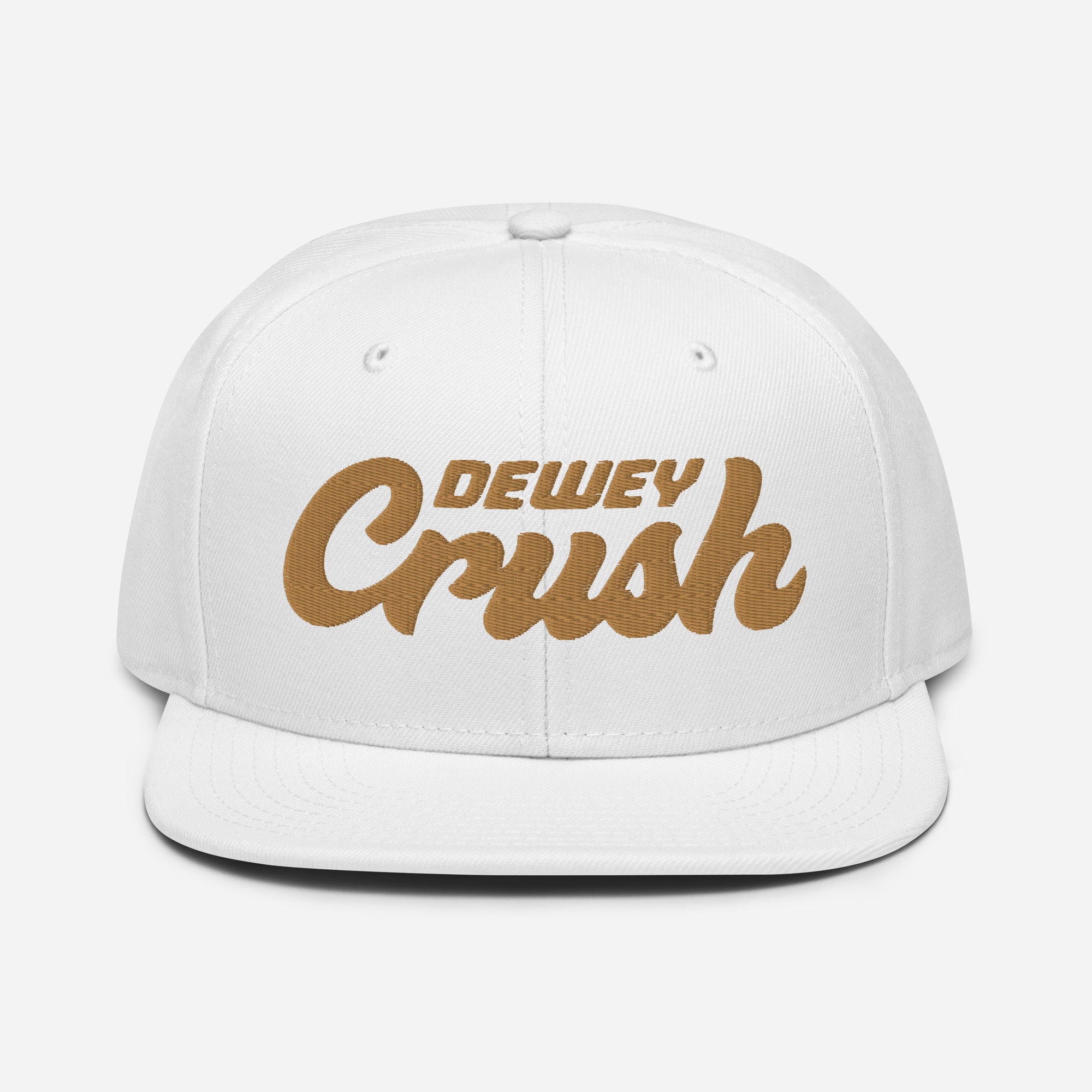 Dewey Crush Snapback Hat - White