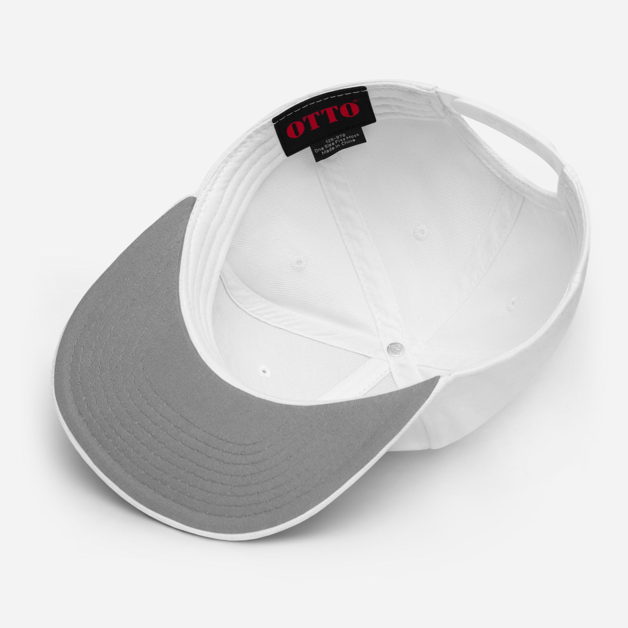 Dewey Crush Snapback Hat - White